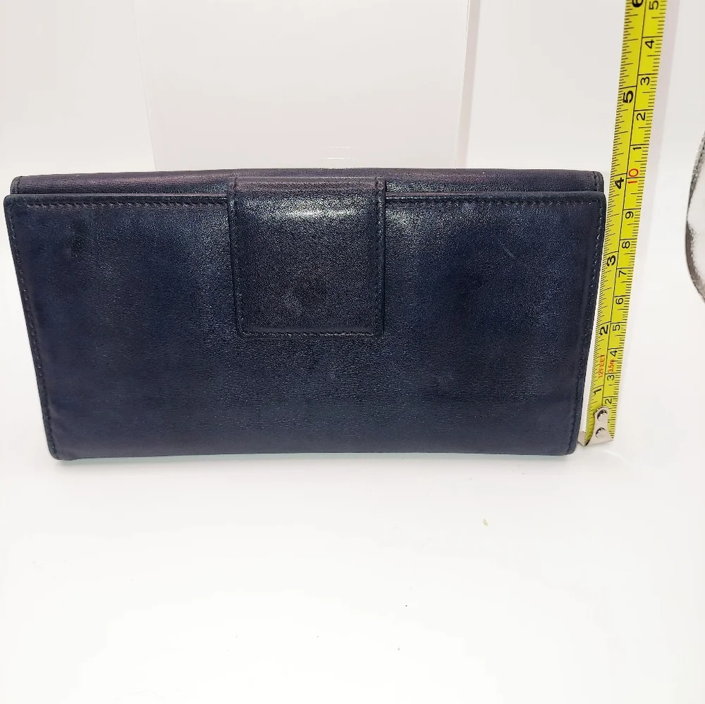 Bvlgari Black Lambskin Leather Long Wallet